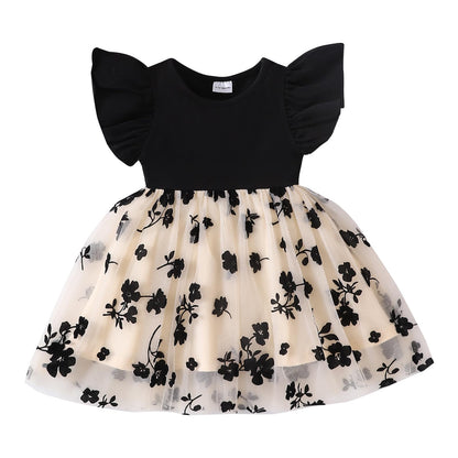 Baby Girl Butterfly Tutu Ruffle Sleeveless Dress 0-24 Months