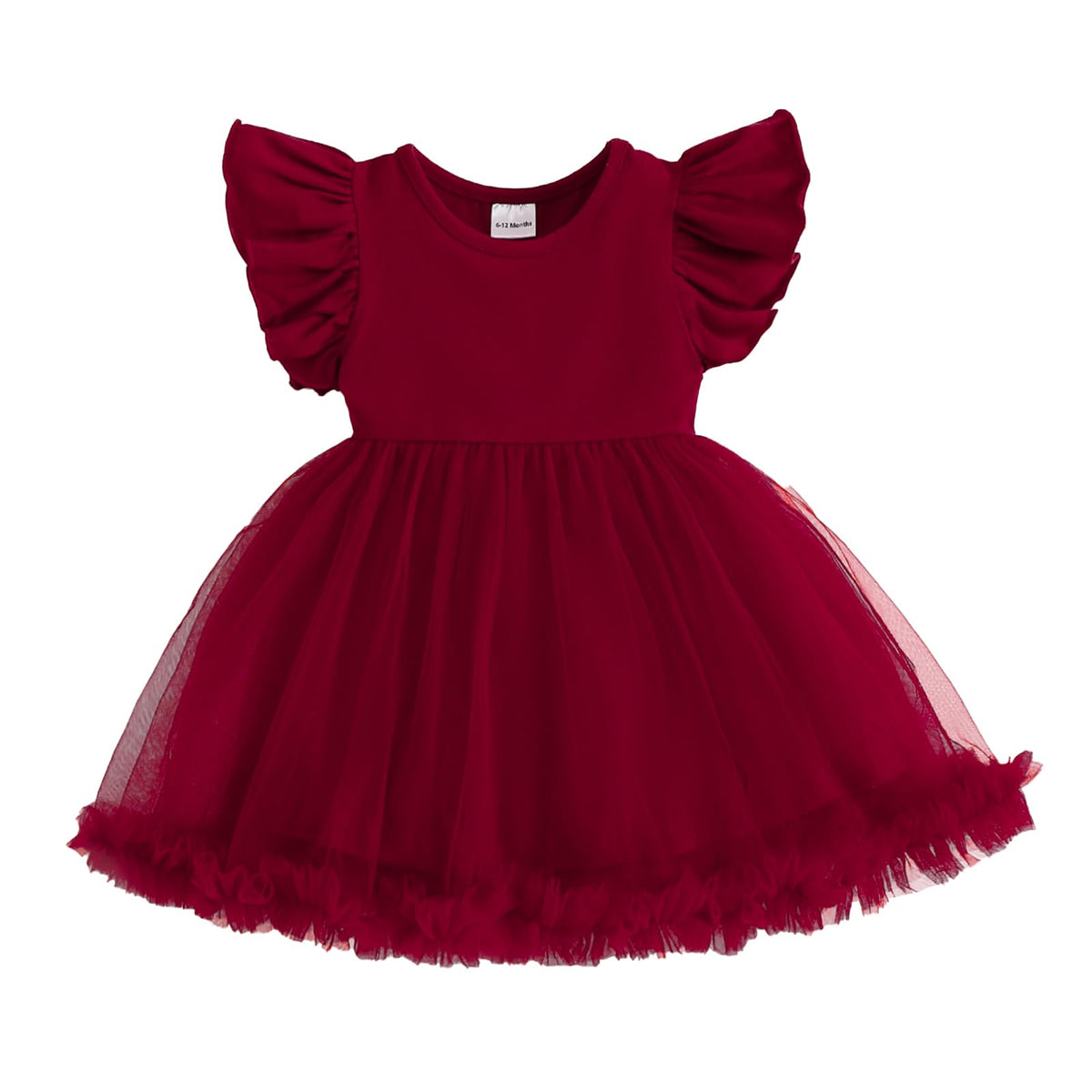 Baby Girl Butterfly Tutu Ruffle Sleeveless Dress 0-24 Months