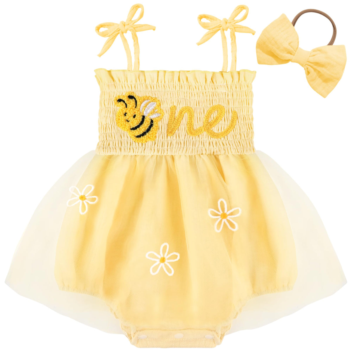HONGTEYA Baby Girl 1st Birthday Outfit First Romper Tulle Dress Gifts