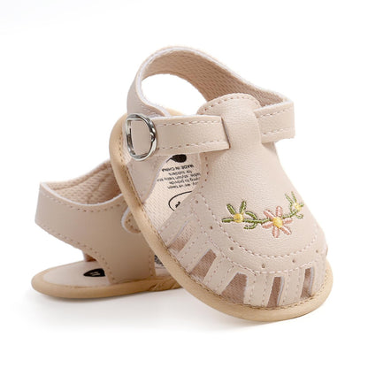 Infant Baby Girls Sandals Summer Baby Wedding Dress Flat Shoes Newborn Crib Shoes First Walkers Prewalkers Shoes