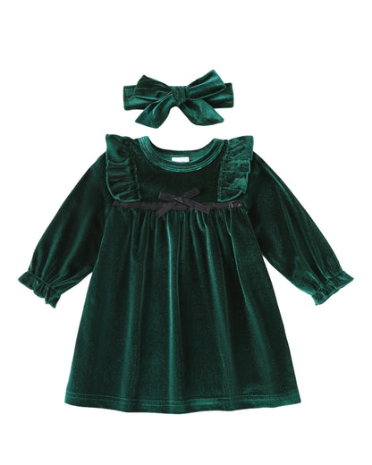 Renotemy Infant Baby Girl Clothes Toddler Ruffle Dresses Outfit Sets 3M-3T