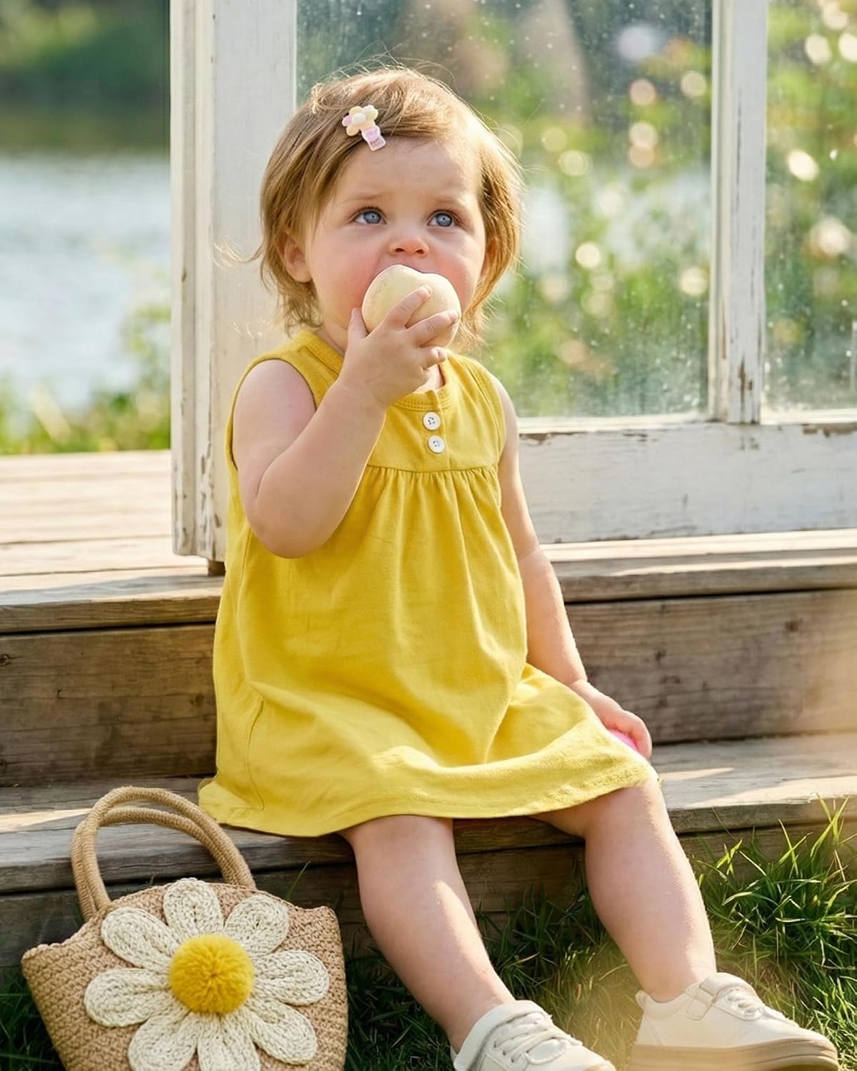Baby Girl Dress Clothes 2-Pack Sleeveless Solid Printed Cute Baby Dresses