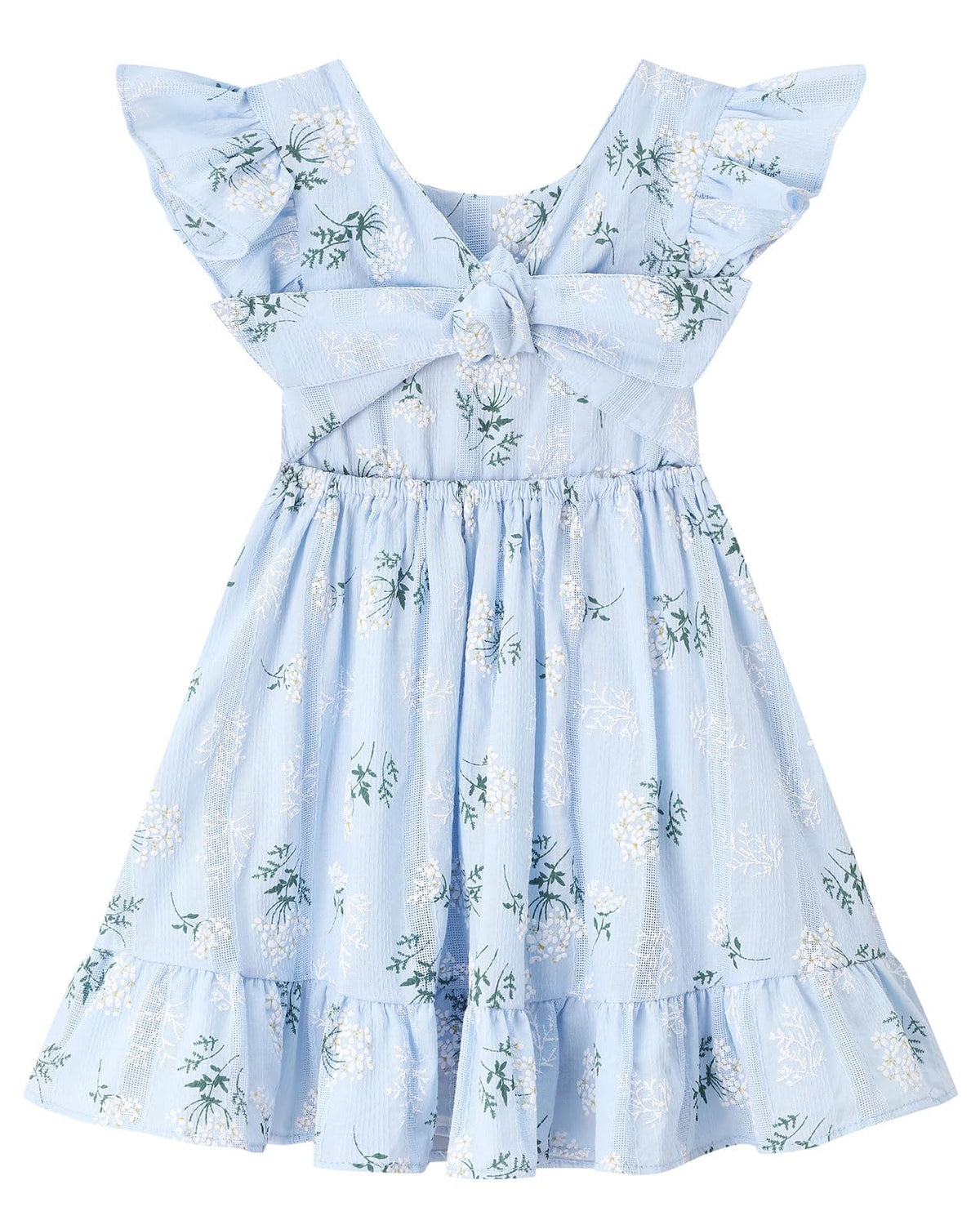 Toddler Girls Swing Backless Ruffle Hem Dress