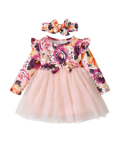 Mioglrie Baby Girl Clothes Infant Girl Fall Winter Long Sleeve Tutu Dress