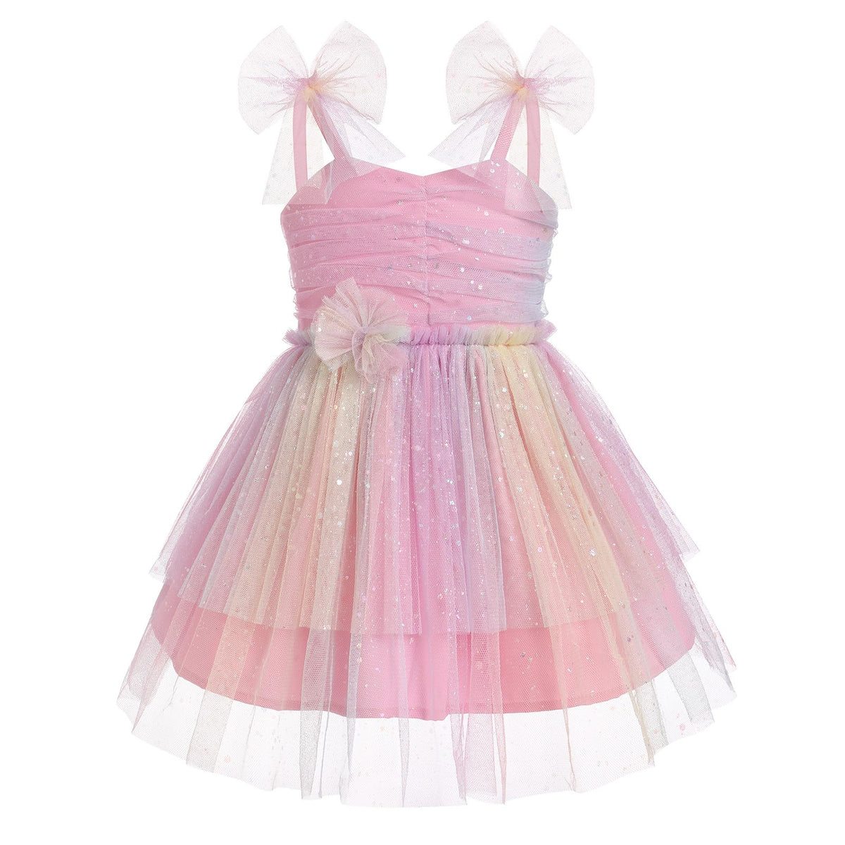 IBTOM CASTLE Toddler Baby Girl Birthday Dress Floral Sequin Tulle Tutu Dresses for Pageant Party Cake Smash Photoshoot