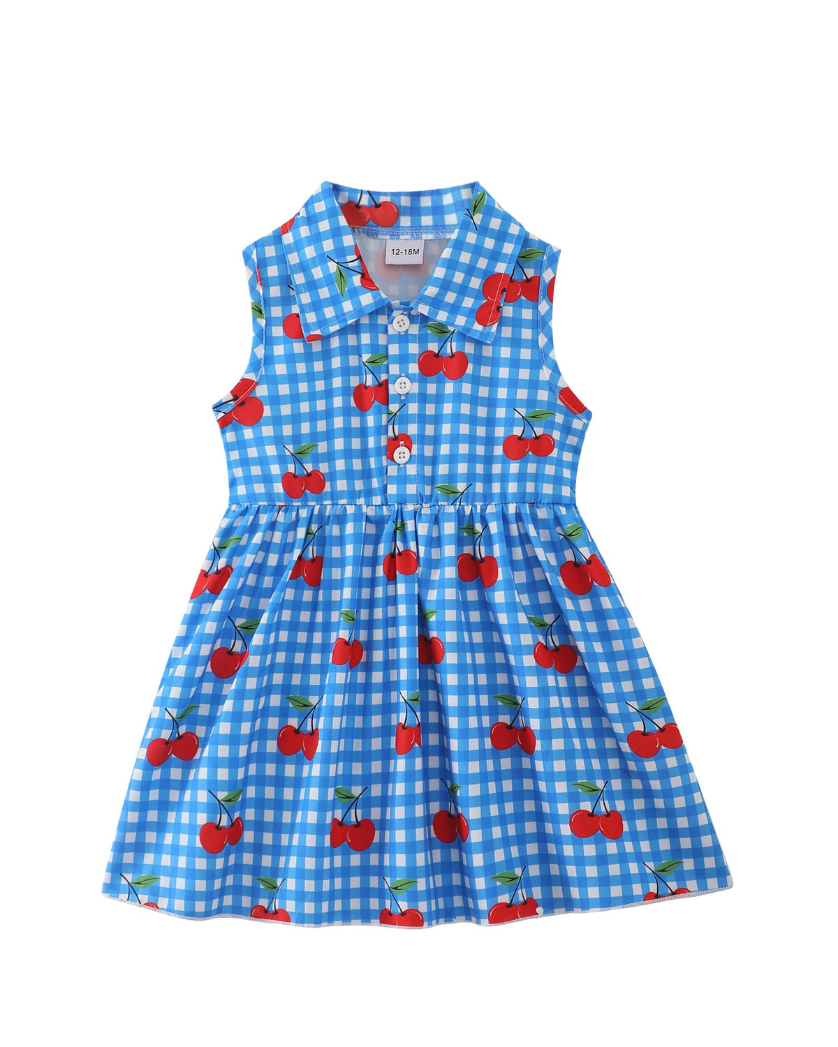 Saeaby Baby Girl Dress Summer Dresses Toddler Girl Clothes Polo Collar Ruffle Sundress Sleeveless Outfit for Girls