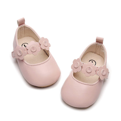 HONGTEYA Baby Girls Shoes Infant Mary Jane Flats Non Slip Newborn Moccasins