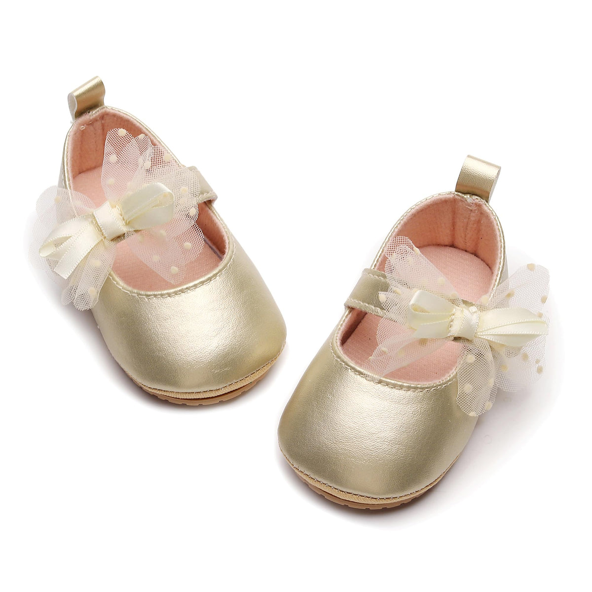 HONGTEYA Baby Girls Shoes Infant Mary Jane Flats Non Slip Newborn Moccasins