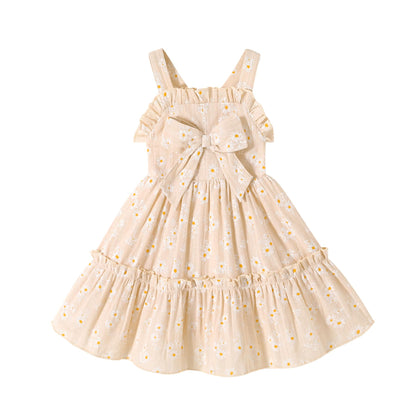 HAPPYMA Toddler Dress Baby Girl Sleeveless Ruffle Summer Clothes