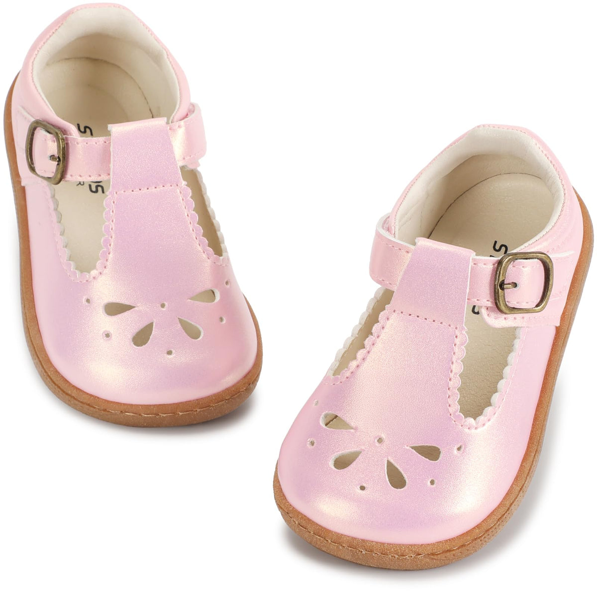 STQ KIDS Girls Wide Toe Box Mary Jane Dress Shoes
