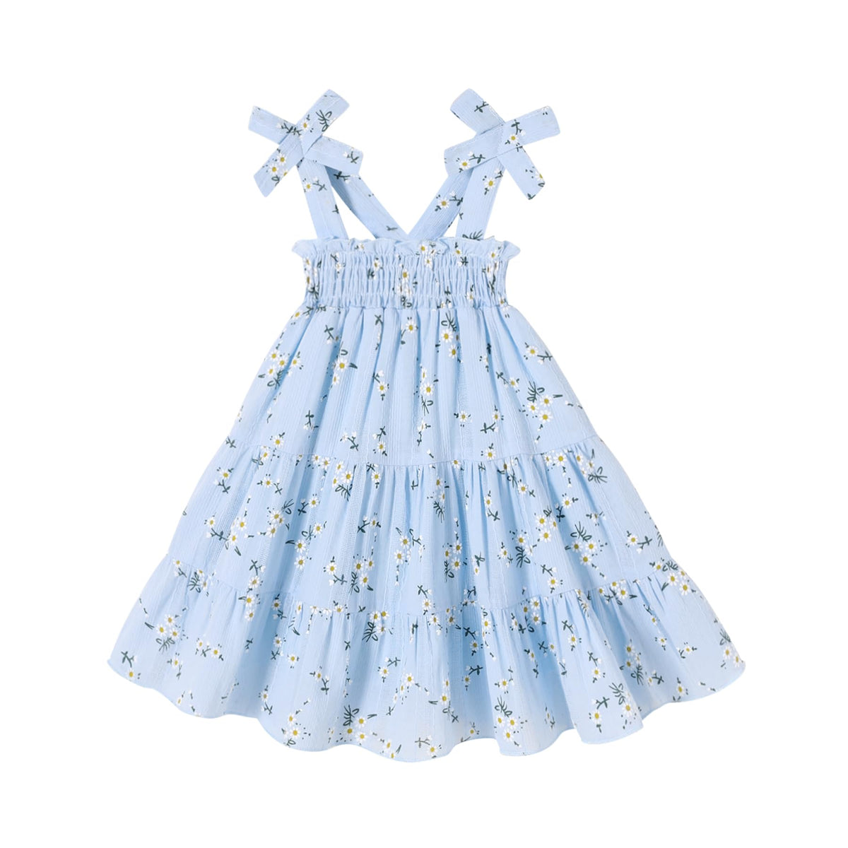 HAPPYMA Toddler Girl Summer Dress Floral Sleeveless Baby Outfits