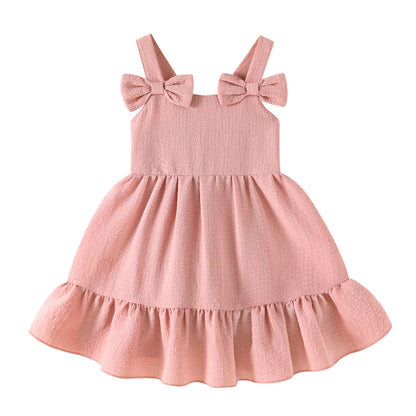 Infant Baby Girl Beach Sundress Casual Sleeveless Smocked Boho Dress Halter Ruffle Toddler Summer Outfits