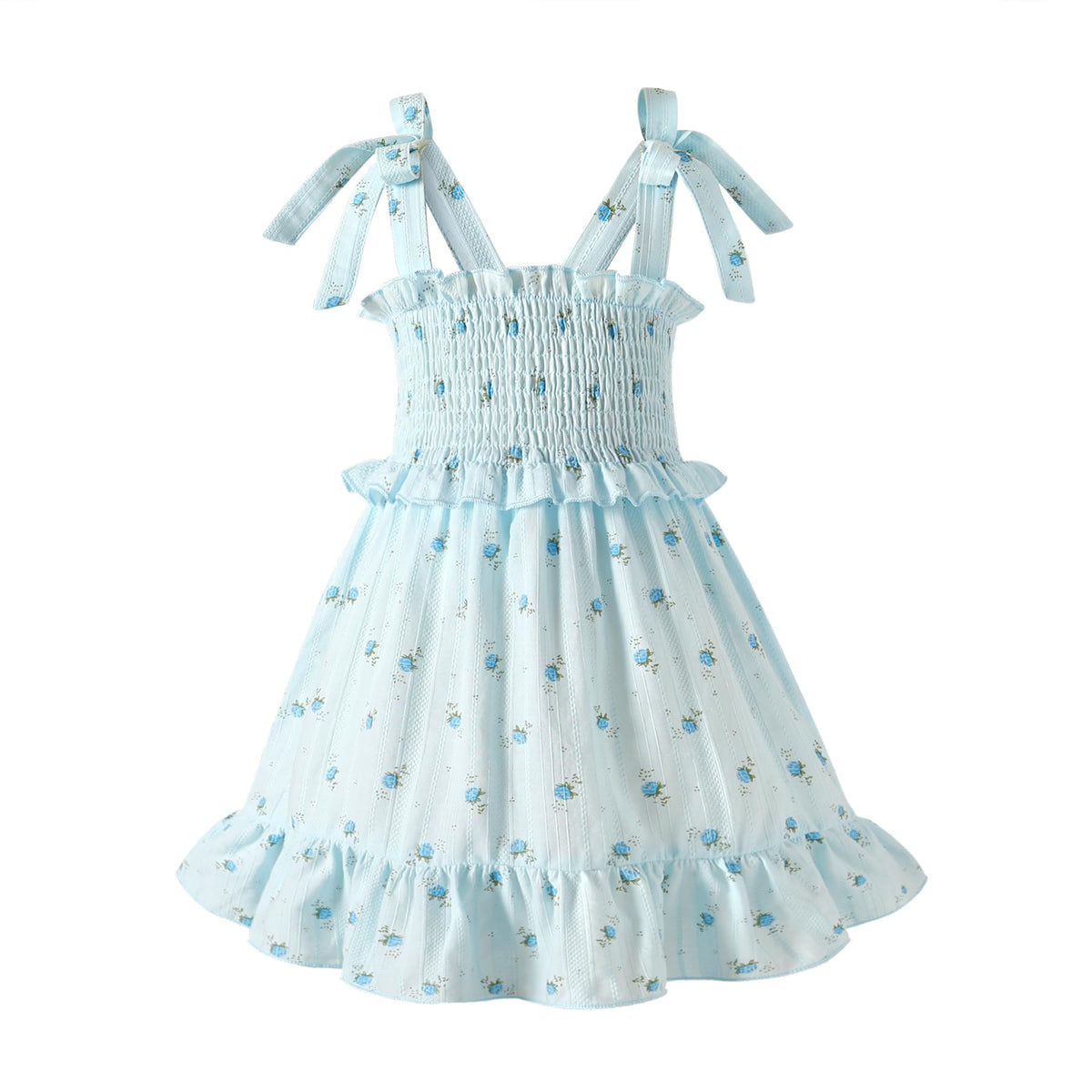 HAPPYMA Toddler Dress Baby Girl Sleeveless Ruffle Summer Clothes
