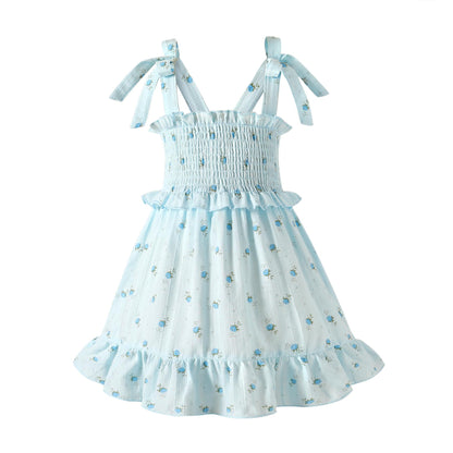 HAPPYMA Toddler Dress Baby Girl Sleeveless Ruffle Summer Clothes