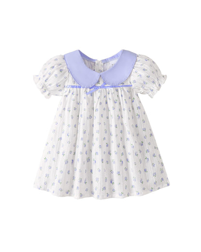 Kucnuzki Baby Girl Clothes Cute Spring Summer Sun Dresses Toddler Casual Puff Sleeve Floral Dress Girls Summer Outfits