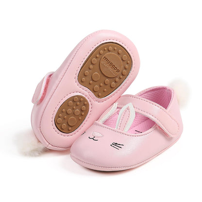 Baby Girls Mary Jane Flats Shoes with Non-Slip Soft Sole Toddler First Walkers Newborn Princess Dress Shoes