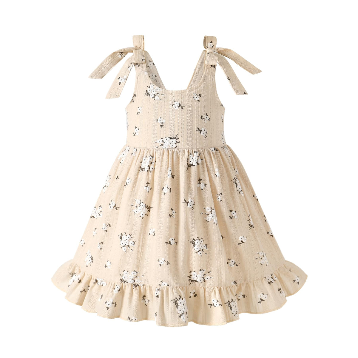 HAPPYMA Toddler Dress Baby Girl Sleeveless Ruffle Summer Clothes