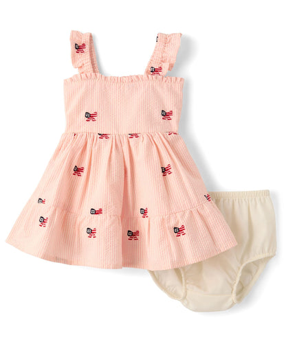 Gymboree Baby-Girls and Newborn Dress with Diaper Cover, 2 Piece Outfit