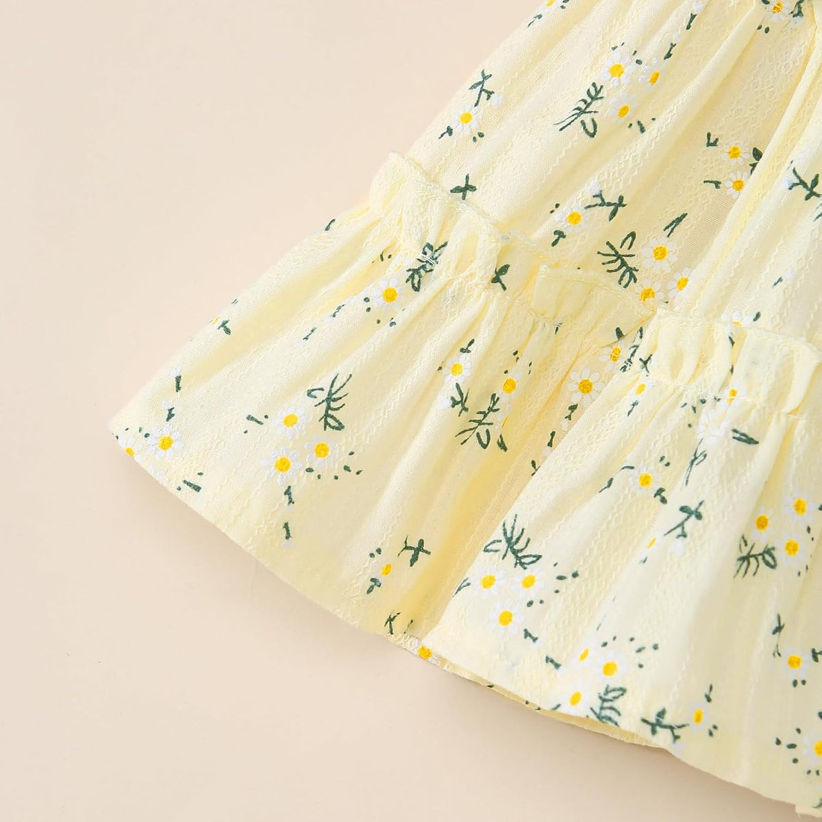 Toddler Girl Summer Dress Boho Floral Sleeveless Ruffled Dresses Baby Girls Beach Sundress Outfit