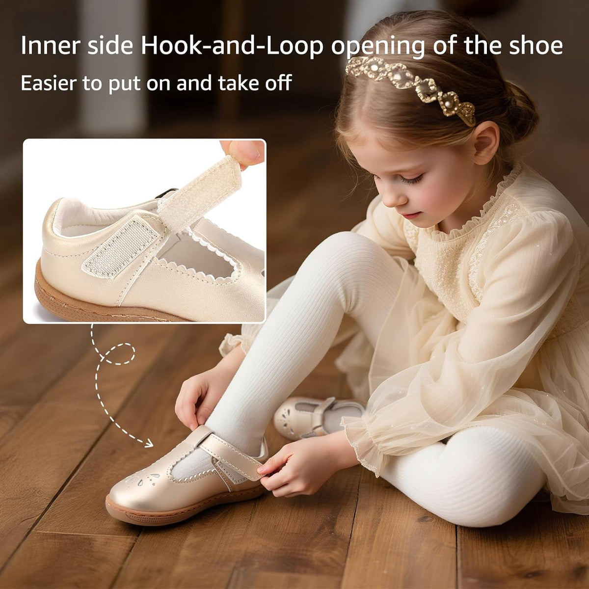 Toddler Wide Toe Box Mary Jane Dress Shoes Ballet Flats