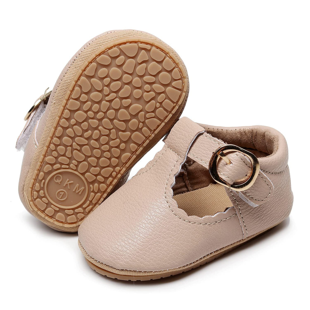 HONGTEYA Baby Girls Shoes Infant Mary Jane Flats Non Slip Newborn Moccasins