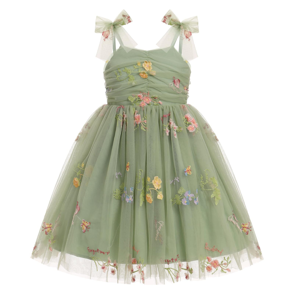 IBTOM CASTLE Toddler Baby Girl Birthday Dress Floral Sequin Tulle Tutu Dresses for Pageant Party Cake Smash Photoshoot