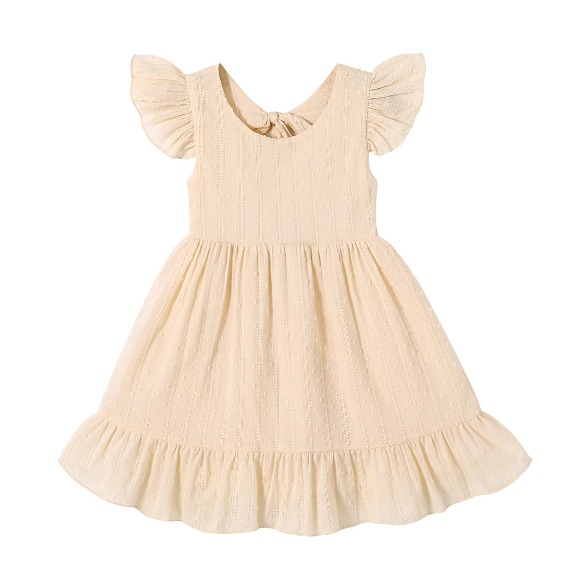 HAPPYMA Toddler Baby Girl Summer Dress Outfits Backless Bow Sundress