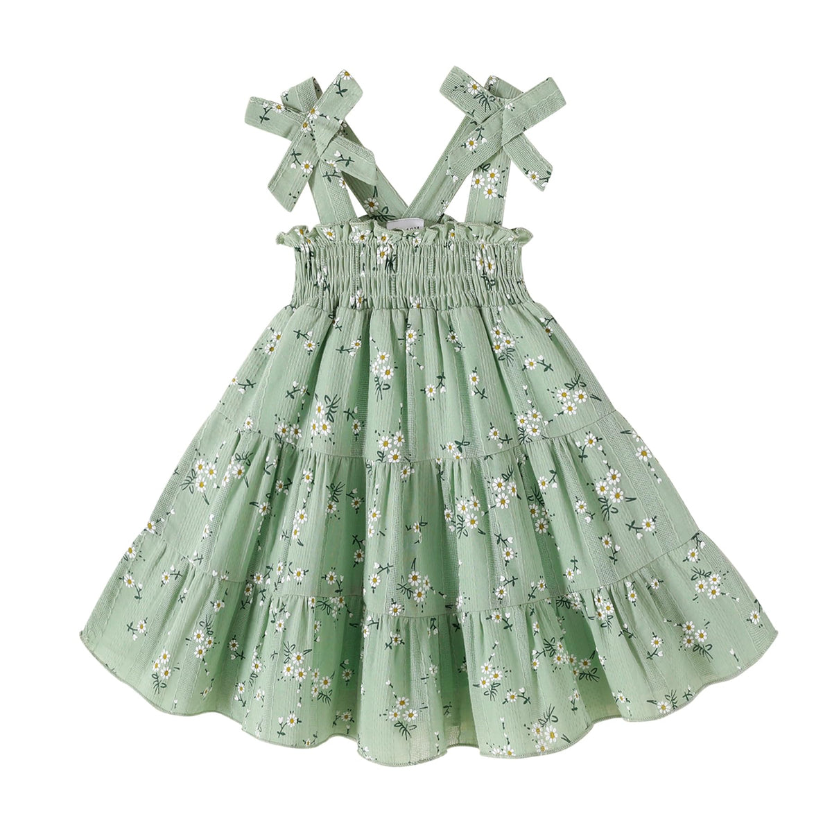 HAPPYMA Toddler Girl Summer Dress Floral Sleeveless Baby Outfits