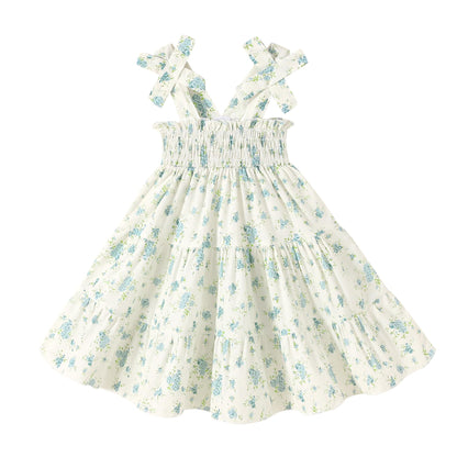 HAPPYMA Toddler Girl Summer Dress Floral Sleeveless Baby Outfits
