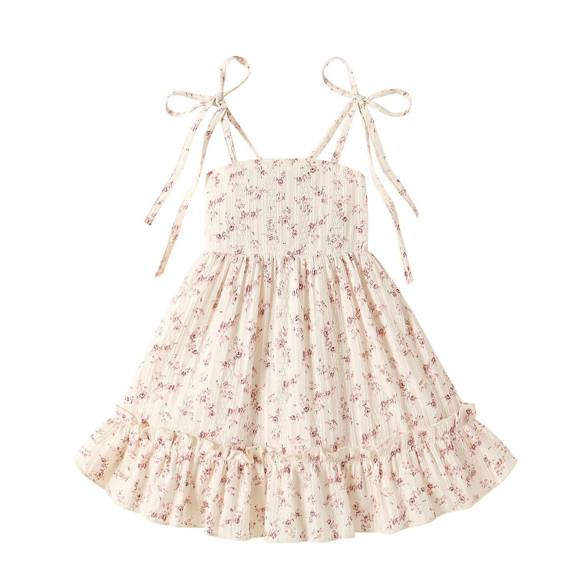 HAPPYMA Toddler Dress Baby Girl Sleeveless Ruffle Summer Clothes