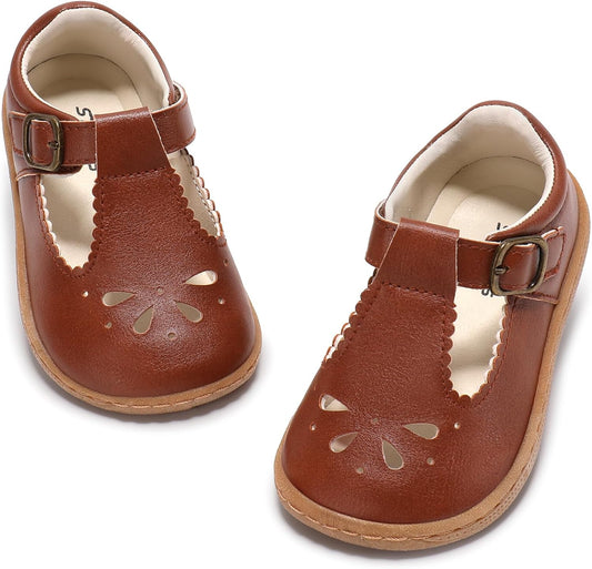 STQ KIDS Girls Wide Toe Box Mary Jane Dress Shoes