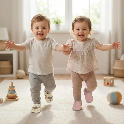 YALION Baby Boys Girls Moccasins Slippers, Soft Sole Baby Leather Shoes, Anti-Slip Baby Walking Crib Shoes for Infant Toddler Prewalker
