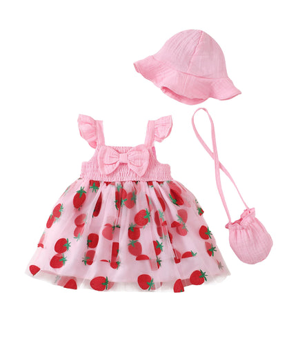 SODLON Baby Girl Dress Infant Newborn Clothes Summer Sleeveless Layer Ruffle Dresses Casual Beach Sundress for Girls 0M-3T