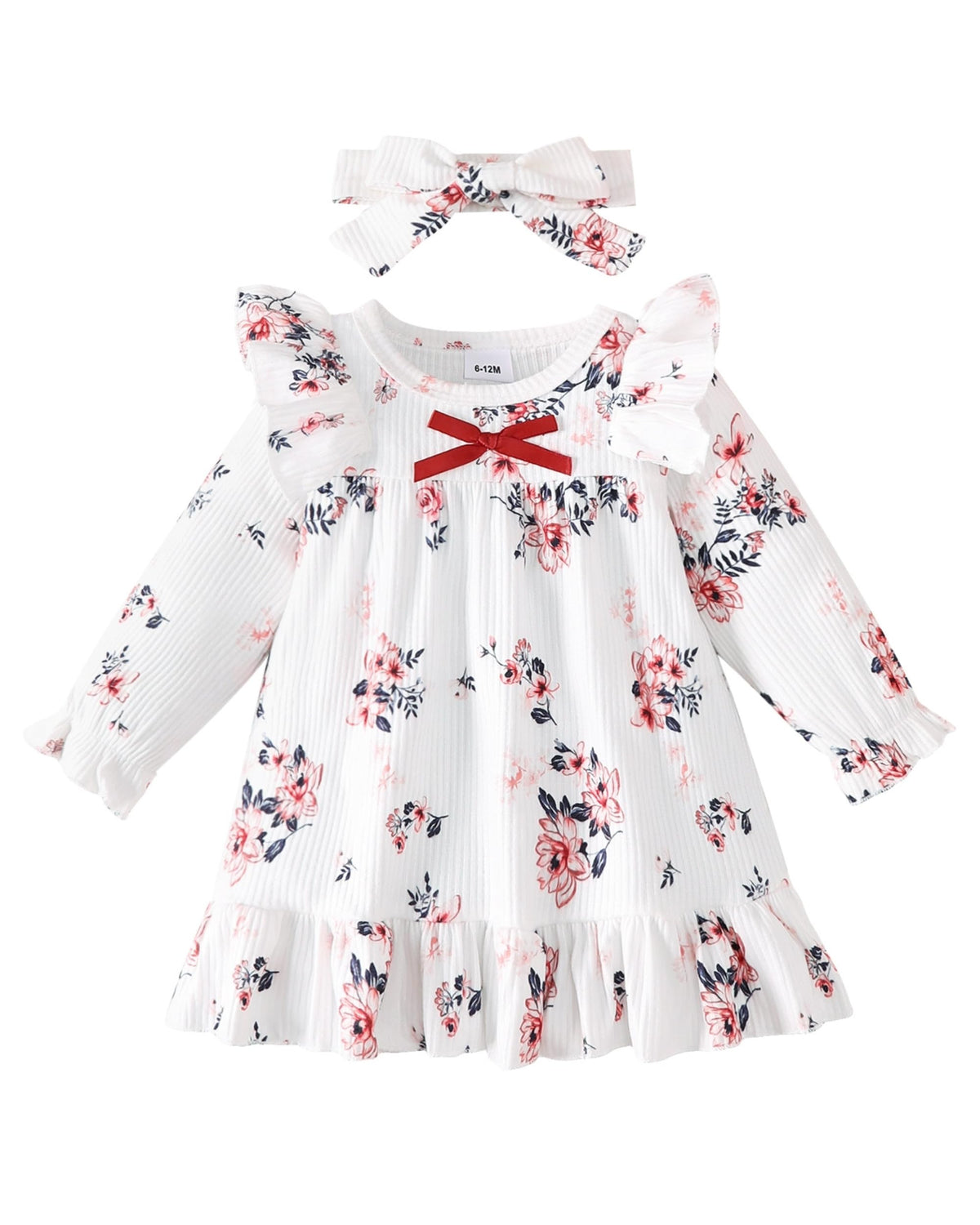 Renotemy Infant Baby Girl Clothes Toddler Ruffle Dresses Outfit Sets 3M-3T