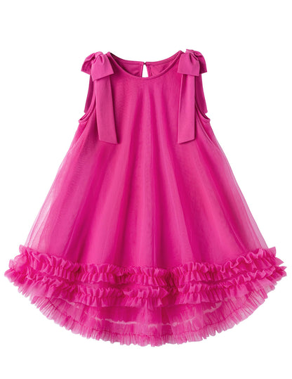 Arshiner Toddler Girl Tulle Dress Baby Girl Tutu Birthday Party Princess Dresses Tiered High Low Summer Sundress for 2-8Y