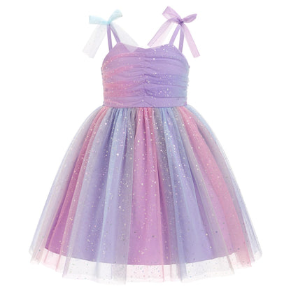 IBTOM CASTLE Toddler Baby Girl Birthday Dress Floral Sequin Tulle Tutu Dresses for Pageant Party Cake Smash Photoshoot