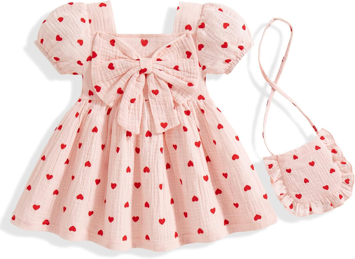Vibebox Baby Girl Dress Summer Toddler Girls Party Outfit Bow Dresses 6M-3T