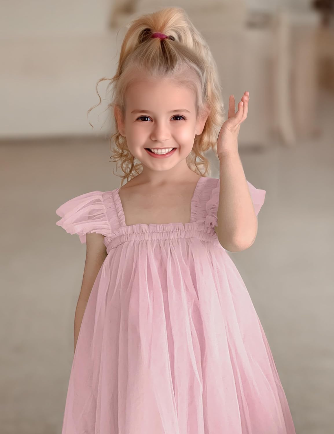 Baby Girl First Birthday Outfit Cake Smash 1st Birthday Dress with Flower Headband