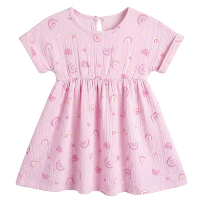 Toddler Girl Dress 100% Muslin Summer Clothes Outfit for Baby Girls 2t/3t