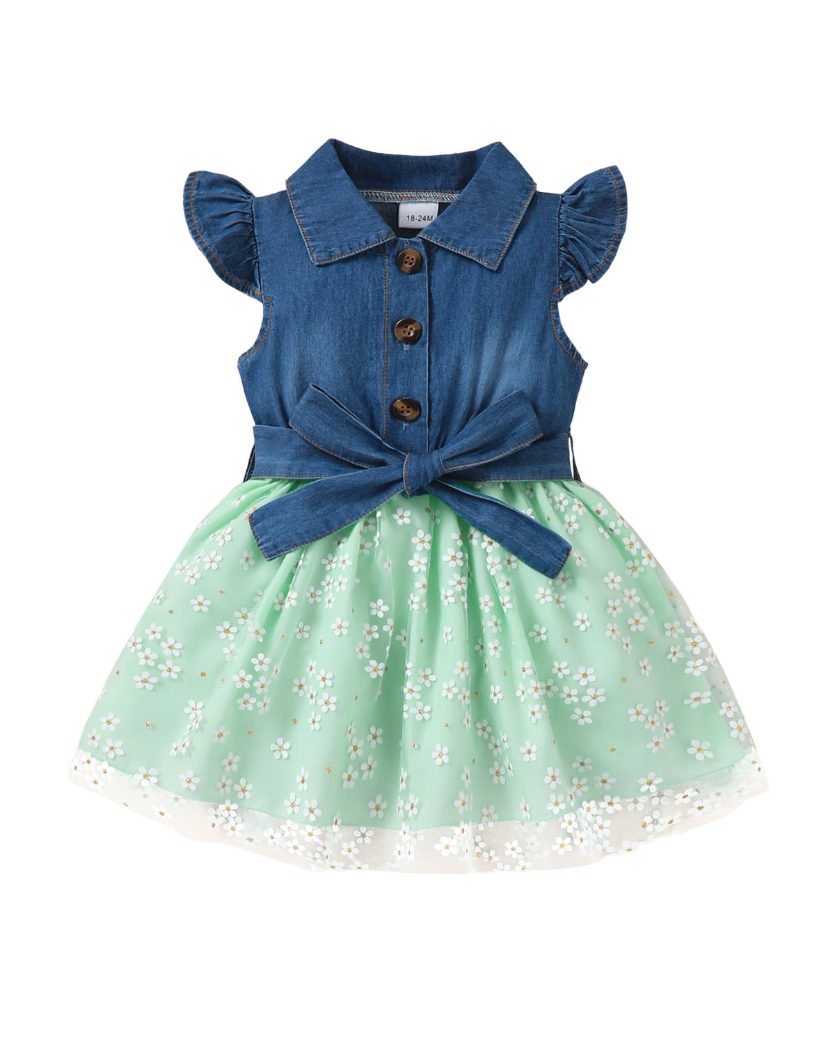 sweetabby Toddler Girl Clothes Denim Dresses Baby Summer Sundress Outfit