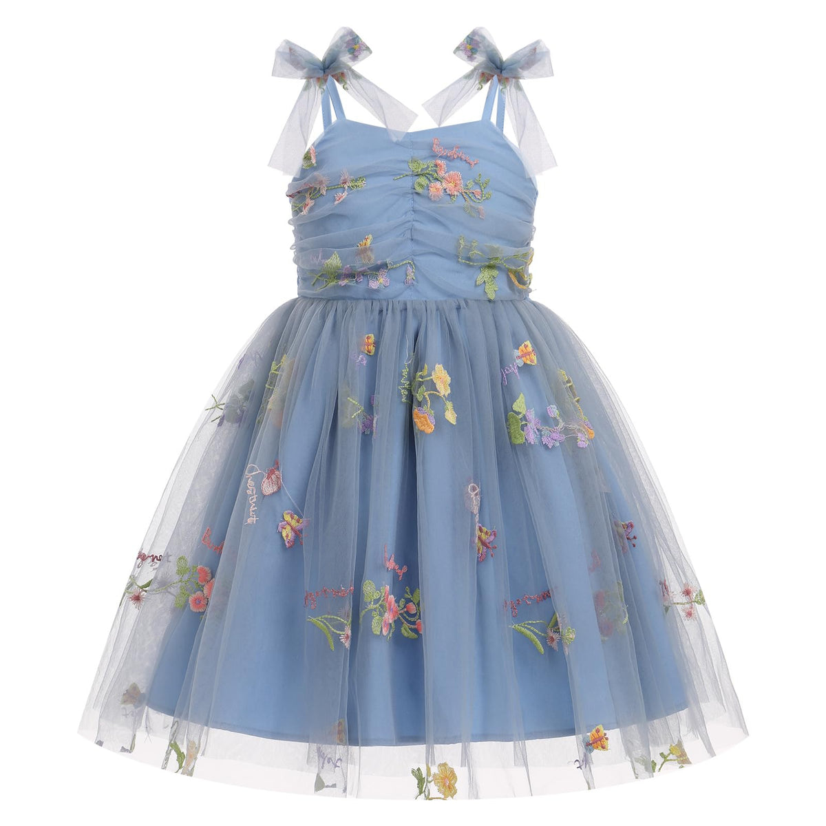 IBTOM CASTLE Toddler Baby Girl Birthday Dress Floral Sequin Tulle Tutu Dresses for Pageant Party Cake Smash Photoshoot