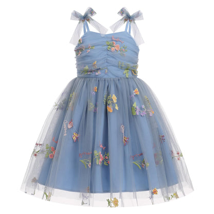 IBTOM CASTLE Toddler Baby Girl Birthday Dress Floral Sequin Tulle Tutu Dresses for Pageant Party Cake Smash Photoshoot