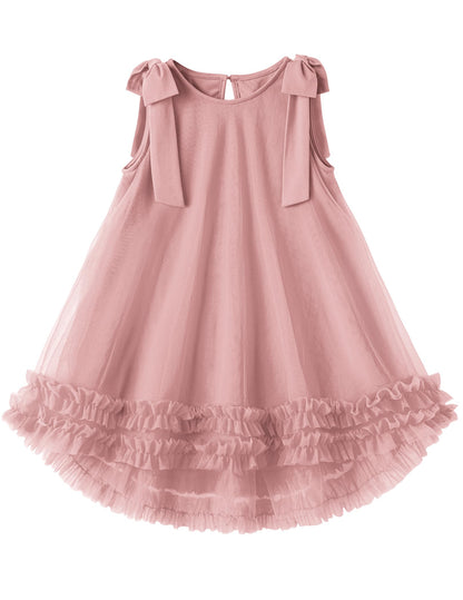 Arshiner Toddler Girl Tulle Dress Baby Girl Tutu Birthday Party Princess Dresses Tiered High Low Summer Sundress for 2-8Y