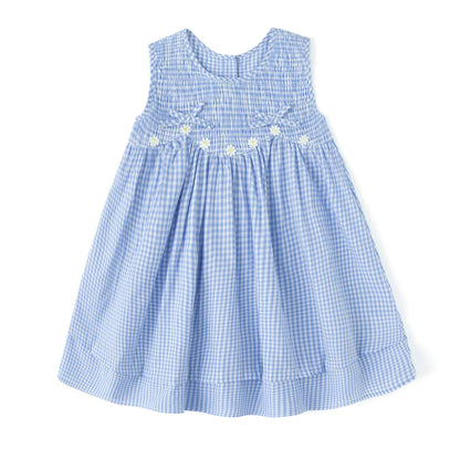 Simplee kids Baby Girl Smocked Dress Summer Casual Short Sleeve Dresses Floral Print Sundress Princess Dress for Toddlers