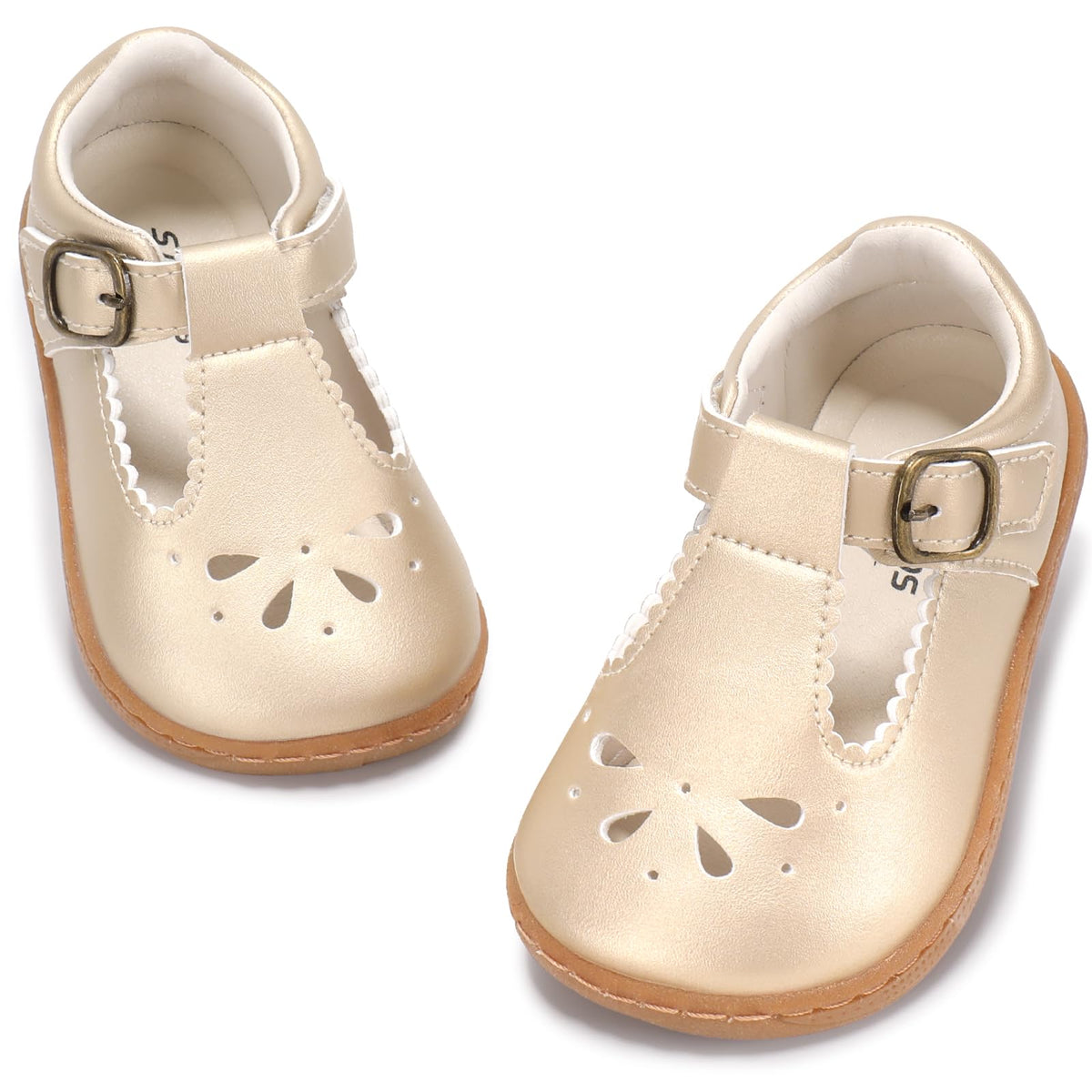 STQ KIDS Girls Wide Toe Box Mary Jane Dress Shoes