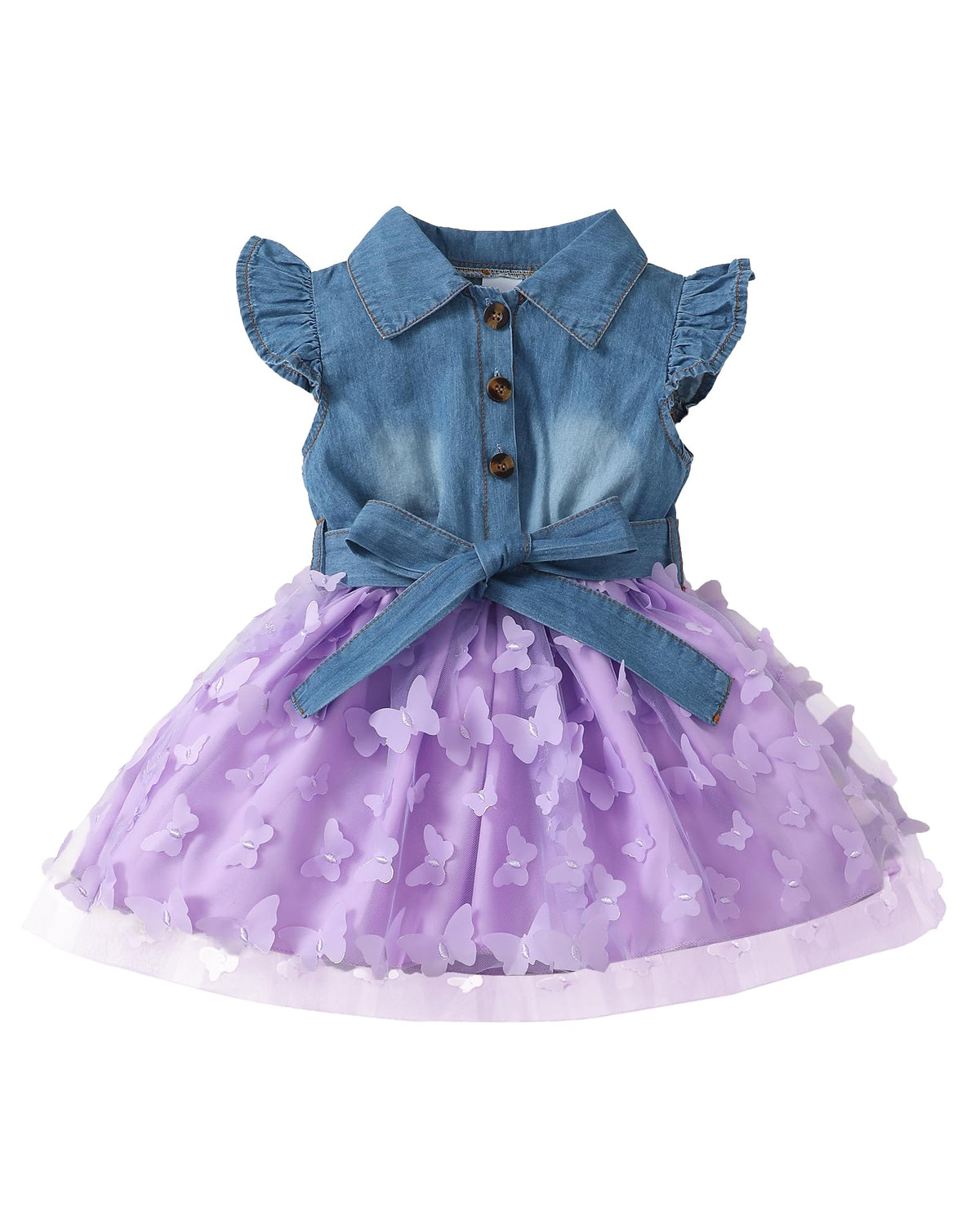 sweetabby Toddler Girl Clothes Denim Dresses Baby Summer Sundress Outfit