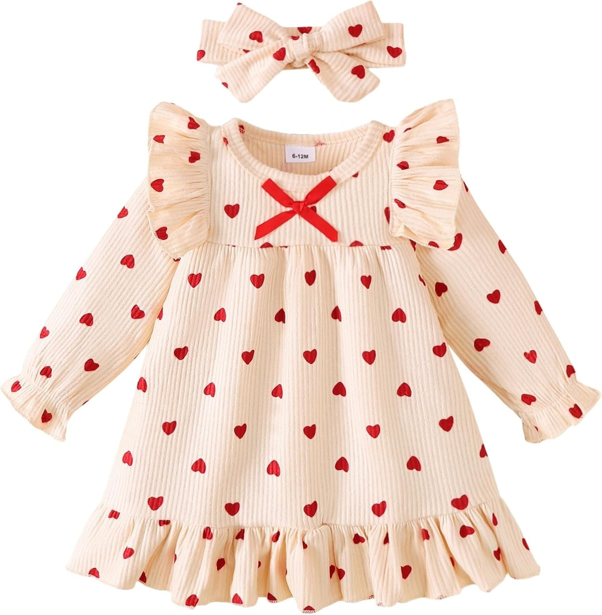 Renotemy Infant Baby Girl Clothes Toddler Ruffle Dresses Outfit Sets 3M-3T