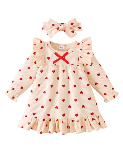 Renotemy Infant Baby Girl Clothes Toddler Ruffle Dresses Outfit Sets 3M-3T