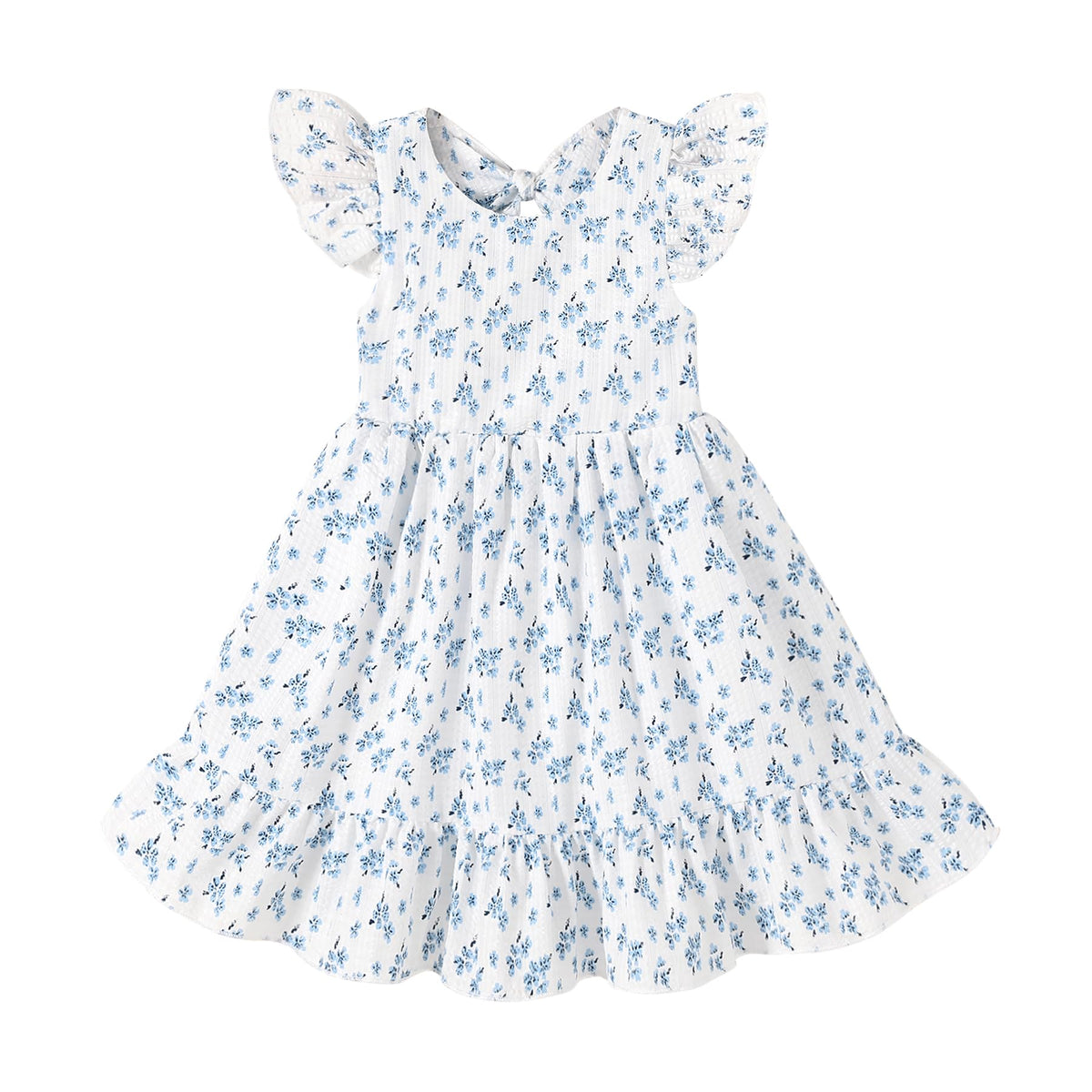 HAPPYMA Toddler Baby Girl Summer Dress Outfits Backless Bow Sundress