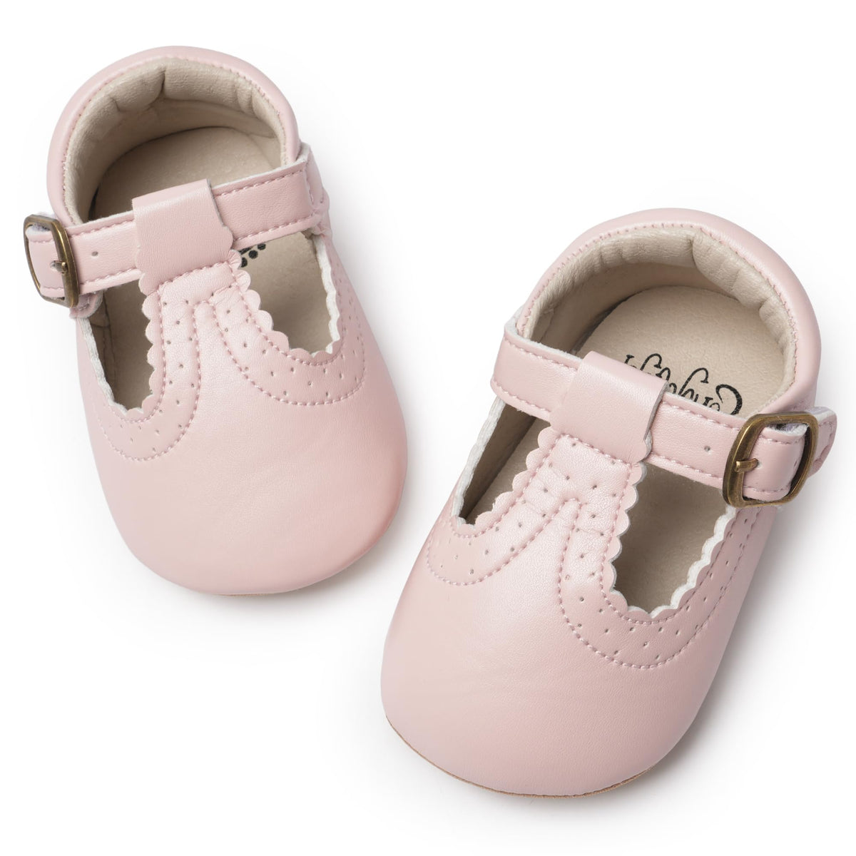 HONGTEYA Baby Girls Shoes Infant Mary Jane Flats Non Slip Newborn Moccasins